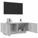 Comodă TV, gri sonoma, 100x35x40 cm, lemn prelucrat GartenMobel Dekor