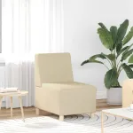 Fotoliu canapea, crem, 55 cm, material textil GartenMobel Dekor