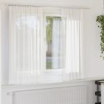 Perdele Voile cu Bucle 2 buc Alb 140x140 cm GartenMobel Dekor