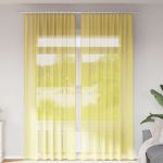 Perdele Voile cu Bucle 2 buc Galben 140x260 cm GartenMobel Dekor