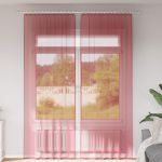 Perdele Voile cu Bucle 2 buc Roșu Vin 140x260 cm GartenMobel Dekor