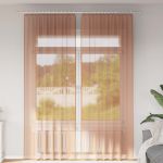 Perdele Voile cu Bucle 2 buc Terracota 140x260 cm GartenMobel Dekor