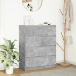 Bufetă Gri Beton 80x35x99 cm Lemn prelucrat GartenMobel Dekor