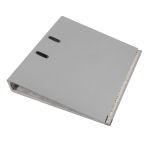 Biblioraft plastifiat, a4, latime cotor 5 cm, bordura metalica, diverse culori culoare gri MultiMark GlobalProd