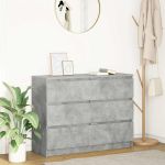 Bufetă Gri Beton 100x35x76 cm Lemn prelucrat GartenMobel Dekor