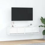 Dulapuri TV 2 buc Alb 60x31x25,5 cm Lemn prelucrat GartenMobel Dekor