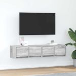 Dulapuri TV 2 buc Gri Sonoma 60x31x25,5 cm Lemn prelucrat GartenMobel Dekor