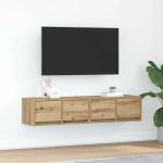 Dulapuri TV 2 buc Stejar Artisan 60x31x25,5 cm Lemn prelucrat GartenMobel Dekor