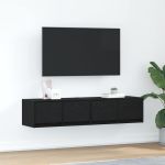 Dulapuri TV 2 buc stejar negru 60x31x25,5 cm lemn prelucrat GartenMobel Dekor
