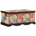Masuta de cafea multicolora 90x50x40 cm lemn masiv de mango GartenMobel Dekor