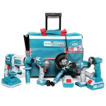 TOTAL - SET 5 UNELTE 20V-CU ACUMULATORI 4AH SI INCARCATOR (INDUSTRIAL) PowerTool TopQuality