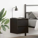 Noptiere de perete 2 buc Stejar negru 38x34x40 cm GartenMobel Dekor