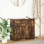Bufetă cu sertar stejar afumat 71x35x65 cm lemn de stratificat GartenMobel Dekor