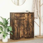 Bufetă cu sertar stejar afumat 71x35x84 cm lemn de stratificat GartenMobel Dekor