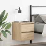 Noptiere montate pe perete 2 buc Stejar Sonoma 38x34x40 cm GartenMobel Dekor