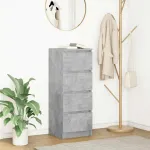 Bufetă Gri Beton 37,5x35x99 cm Lemn prelucrat GartenMobel Dekor