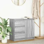 Bufetă cu sertar Gri Sonoma 71x35x65 cm Lemn prelucrat GartenMobel Dekor