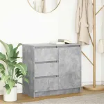Bufetă cu sertar Gri beton 71x35x65 cm Lemn prelucrat GartenMobel Dekor
