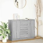Bufetă cu sertare Gri Sonoma 100,5x35x76 cm Lemn prelucrat GartenMobel Dekor