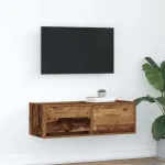 Dulap TV Lemn vechi 80x31x25,5 cm Lemn prelucrat GartenMobel Dekor