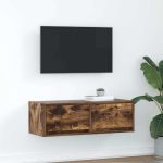 Dulap TV stejar afumat 80x31x25,5 cm din lemn de prelucrare GartenMobel Dekor