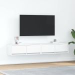 Dulapuri TV 2 buc Alb 80x31x25,5 cm Lemn prelucrat GartenMobel Dekor