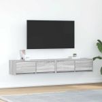 Dulapuri TV 2 buc Gri Sonoma 80x31x25,5 cm Lemn prelucrat GartenMobel Dekor