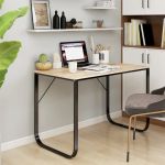 Birou de calculator, negru/stejar, 110x60x73 cm, lemn prelucrat GartenMobel Dekor