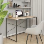 Birou de computer, negru/stejar, 110x60x70 cm, lemn prelucrat GartenMobel Dekor