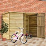 Magazie de grădină de bicicletă, 232x110x170 cm, pin tratat GartenMobel Dekor