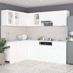 Set dulapuri de bucătărie, 11 piese, alb, PAL GartenMobel Dekor