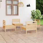Set mobilier de grădină, 4 piese, lemn masiv de pin GartenMobel Dekor
