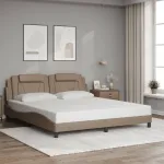 Cadru de pat cu tăblie, cappuccino, 180x200 cm, piele ecologică GartenMobel Dekor