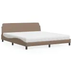 Pat cu saltea, cappuccino, 180x200cm piele ecologică GartenMobel Dekor