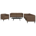 Set de canapele, 3 piese, maro, textil GartenMobel Dekor