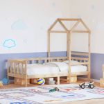 Pat de zi cu acoperiș, 80x200 cm, lemn masiv de pin GartenMobel Dekor