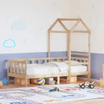 Pat de zi cu acoperiș, 80x200 cm, lemn masiv de pin GartenMobel Dekor