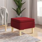Scaun cu picioare din lemn, roșu vin, material textil GartenMobel Dekor