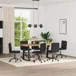 Scaune de sufragerie, 6 buc., negru, piele ecologică GartenMobel Dekor