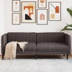Canapea cu 3 locuri, maro închis, material textil GartenMobel Dekor