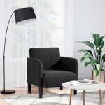 Canapea Scaun cu Cotiere Negru 54 cm Catifea GartenMobel Dekor