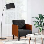 Canapea Scaun cu Cotiere Negru 55 cm Catifea GartenMobel Dekor