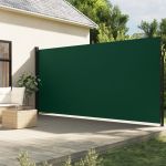 Copertina laterală retractabilă, verde închis, 200x500 cm GartenMobel Dekor