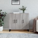 Dulap, gri sonoma, 90x34x80 cm, lemn compozit GartenMobel Dekor
