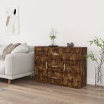Dulap, stejar fumuriu, 91x29,5x65 cm, lemn compozit GartenMobel Dekor