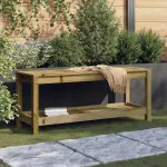 Bancă de grădină, 108x35x45 cm, lemn masiv de pin tratat GartenMobel Dekor