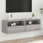 Comodă TV de perete, gri sonoma, 100x30x30 cm, lemn prelucrat GartenMobel Dekor