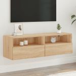 Comodă TV de perete, stejar sonoma, 100x30x30 cm lemn prelucrat GartenMobel Dekor