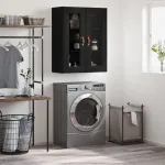 Dulap cu montaj pe perete, negru, 69,5x34x90 cm GartenMobel Dekor