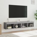 Comode TV cu lumini LED, 2 buc., gri sonoma, 80x30x30 cm GartenMobel Dekor